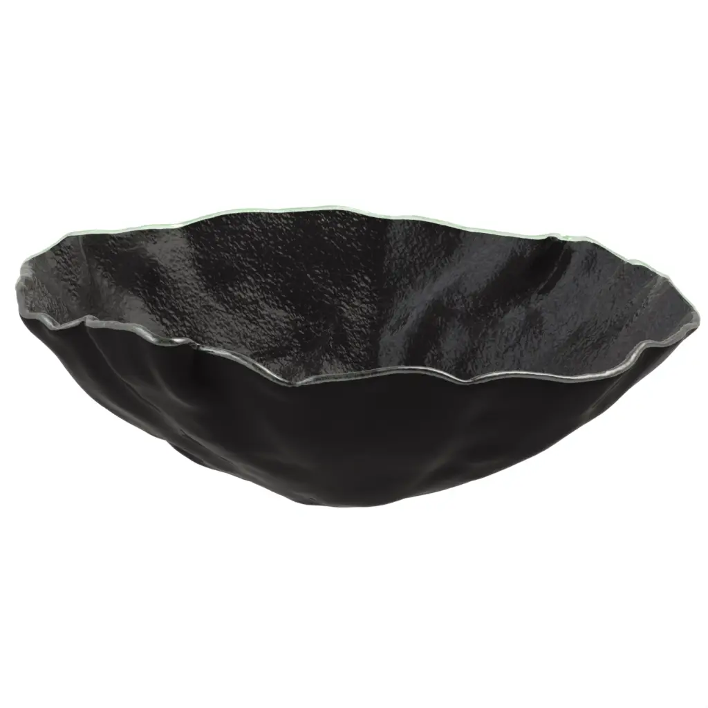 Oversized Glass Bowl in Black - Extra Large Serving Platters & Bowls - 3/4 View