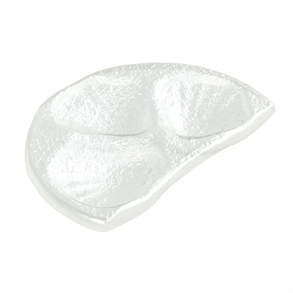 Oyster Serving Plate in Glass With Texture - Specialty Dinnerware - 3/4 View