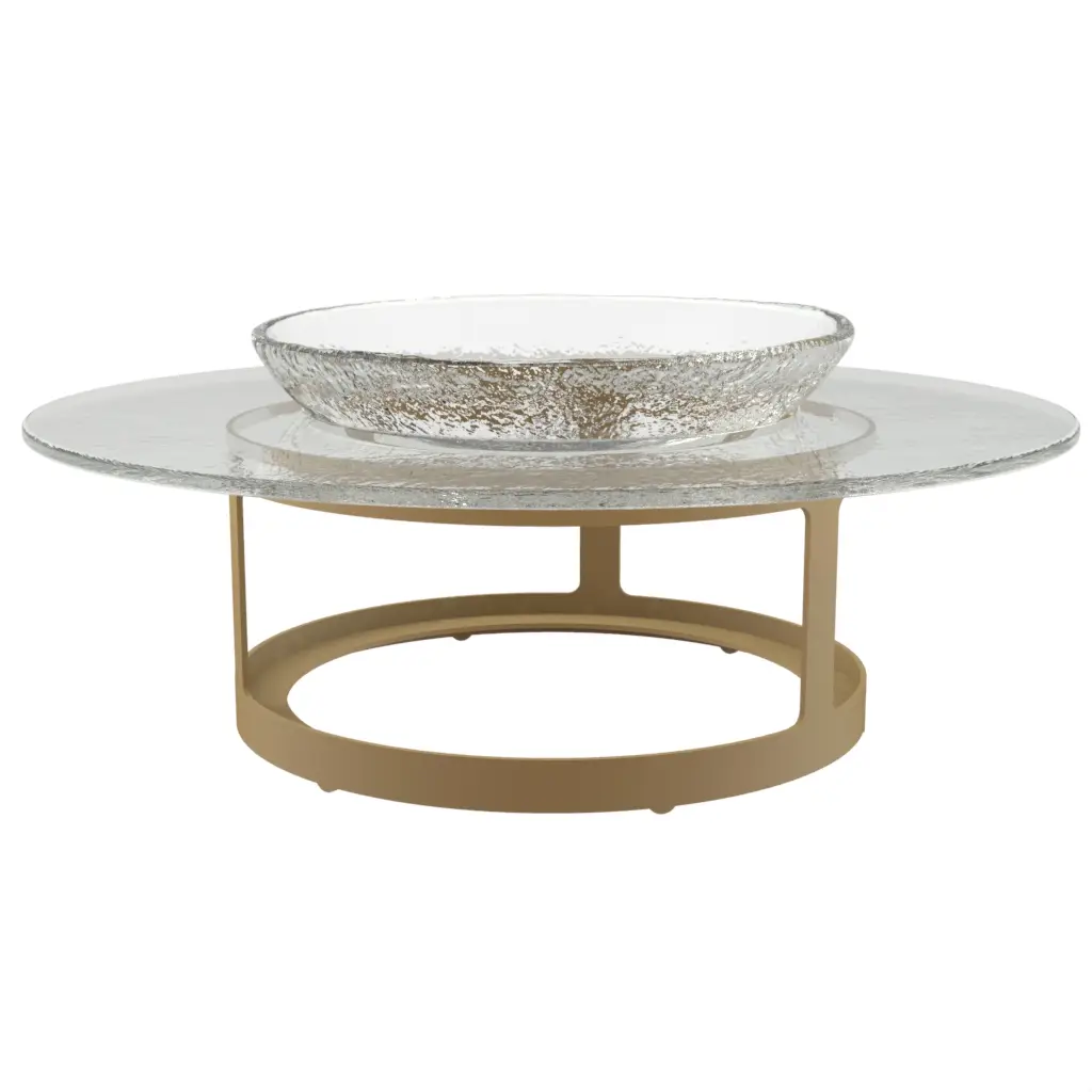 Oyster Serving Plates - Specialty Dinnerware | MyGlassStudio - 3/4 View