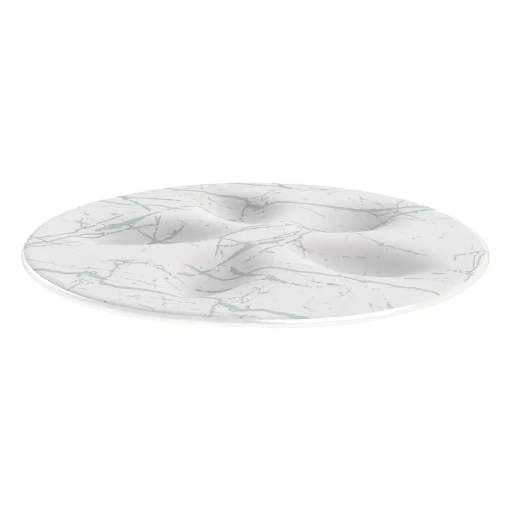 Oyster Serving Platter in Milk White - Specialty Dinnerware - 3/4 View