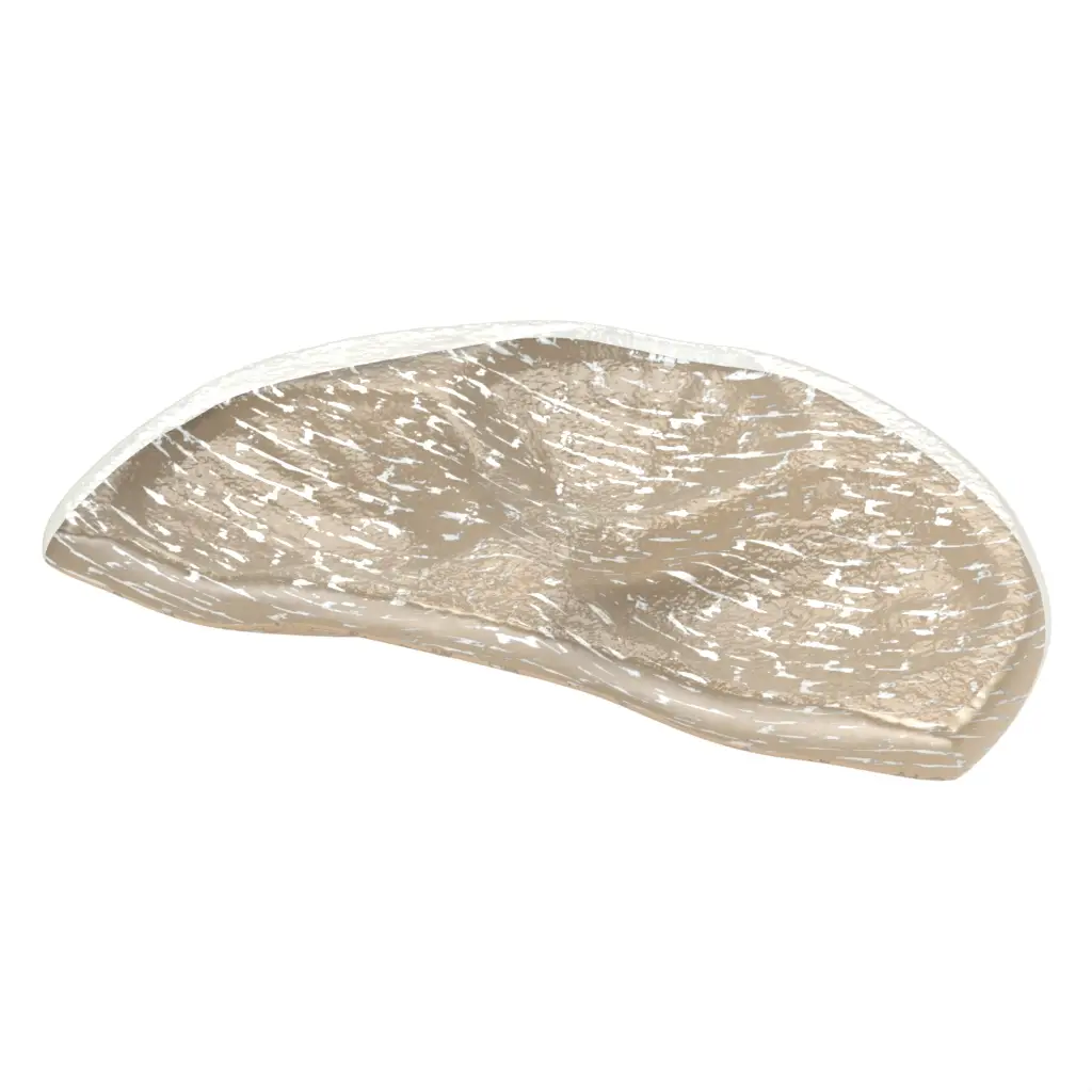 Oyster Tray in Almond Beige - Specialty Dinnerware - 3/4 View