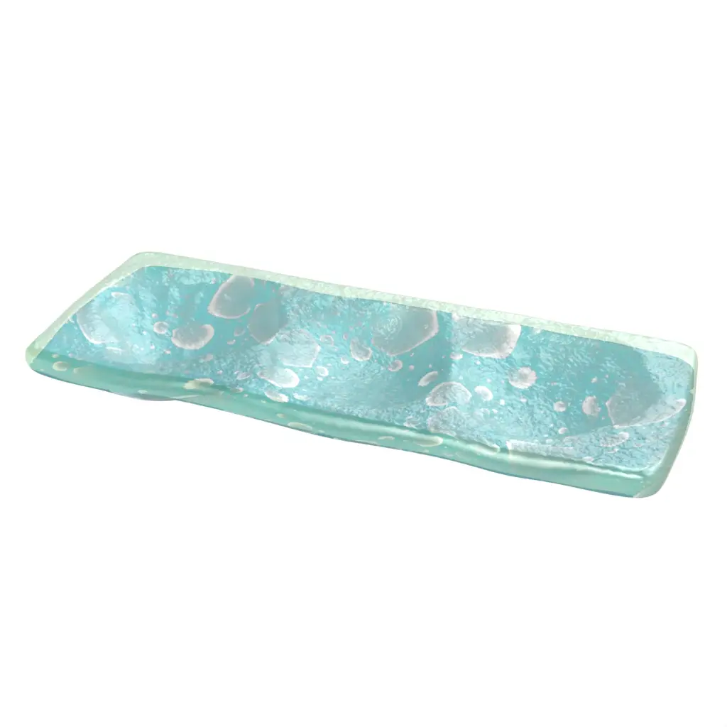 Oyster Tray in Porcelain Blue - Specialty Dinnerware - 3/4 View