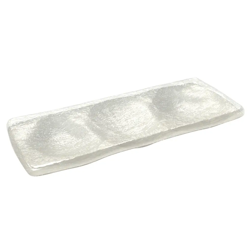 Oyster Tray in Birch White - Specialty Dinnerware - 3/4 View