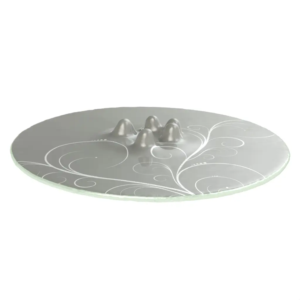 Passing Tray in Dark Silver Gray - Catering Serveware - 3/4 View