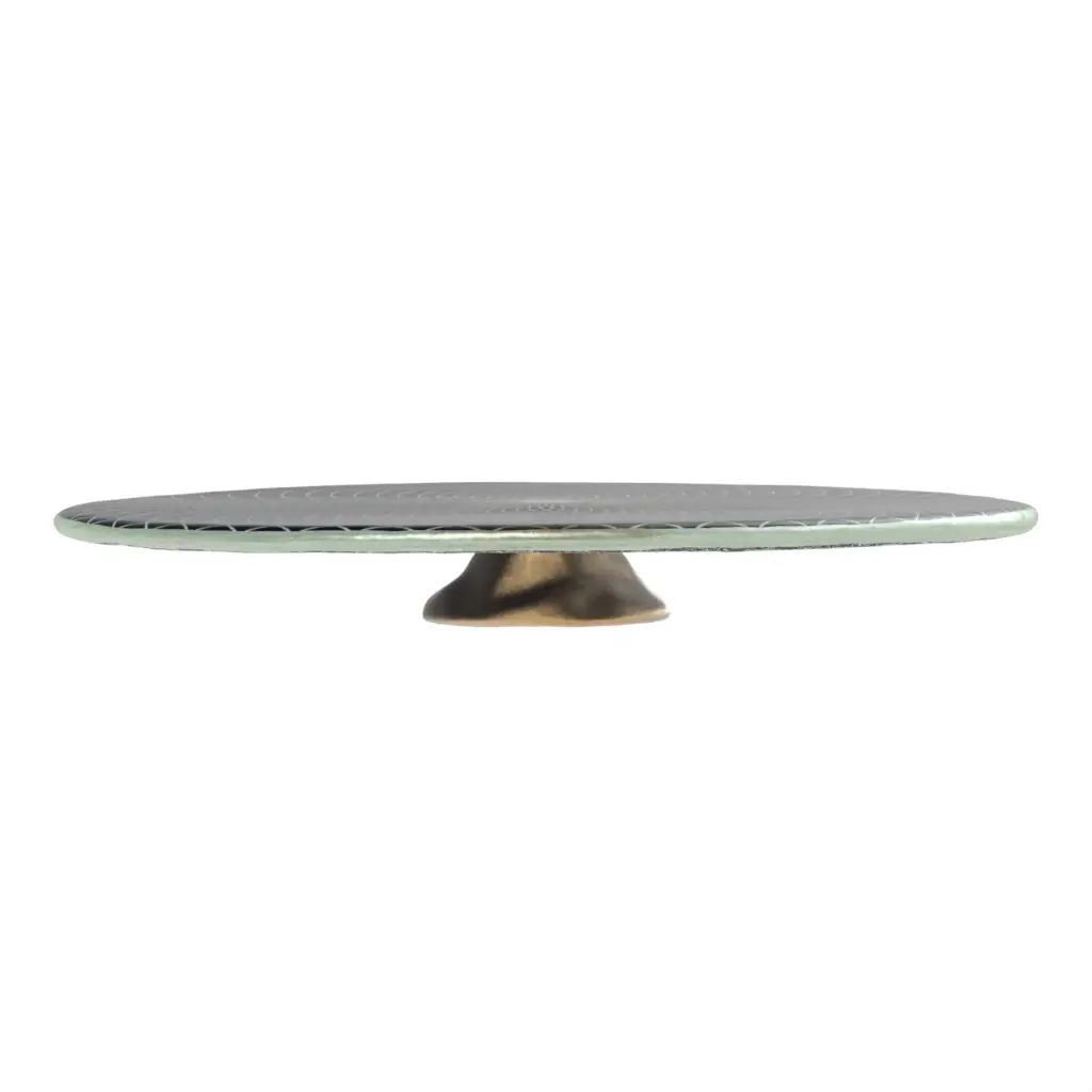 Pedestal Cake Stand in Navy Onyx Blue - Cake Stands - 3/4 View
