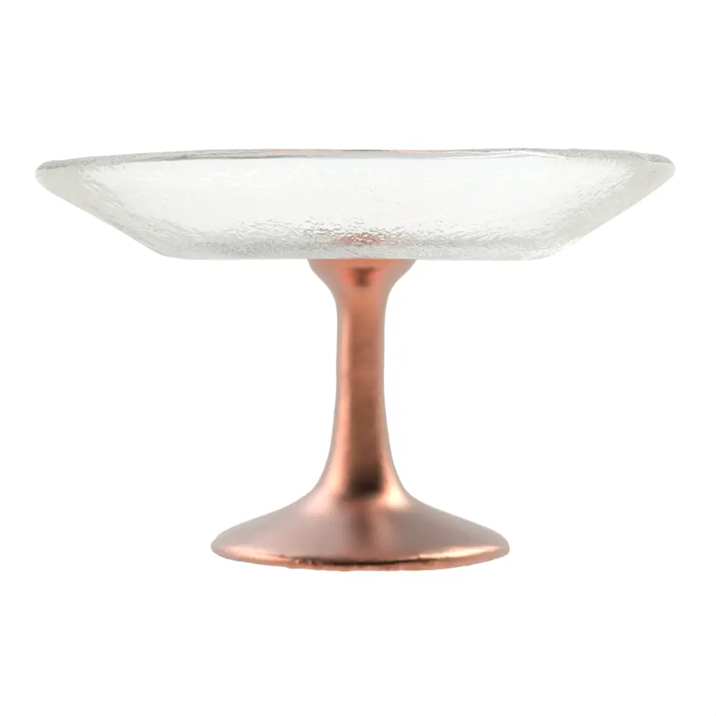 Petit Four Stand in Glass With Texture - Tea Stands - 3/4 View