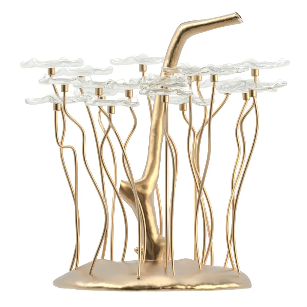 Petit Four Stand in Glass With Texture - Tea Stands - 3/4 View