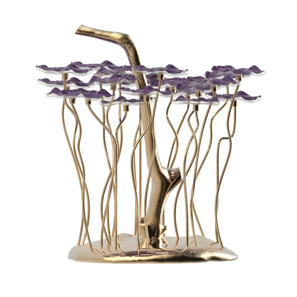 Petit Four Stand in Amethyst Purple - Tea Stands - 3/4 View