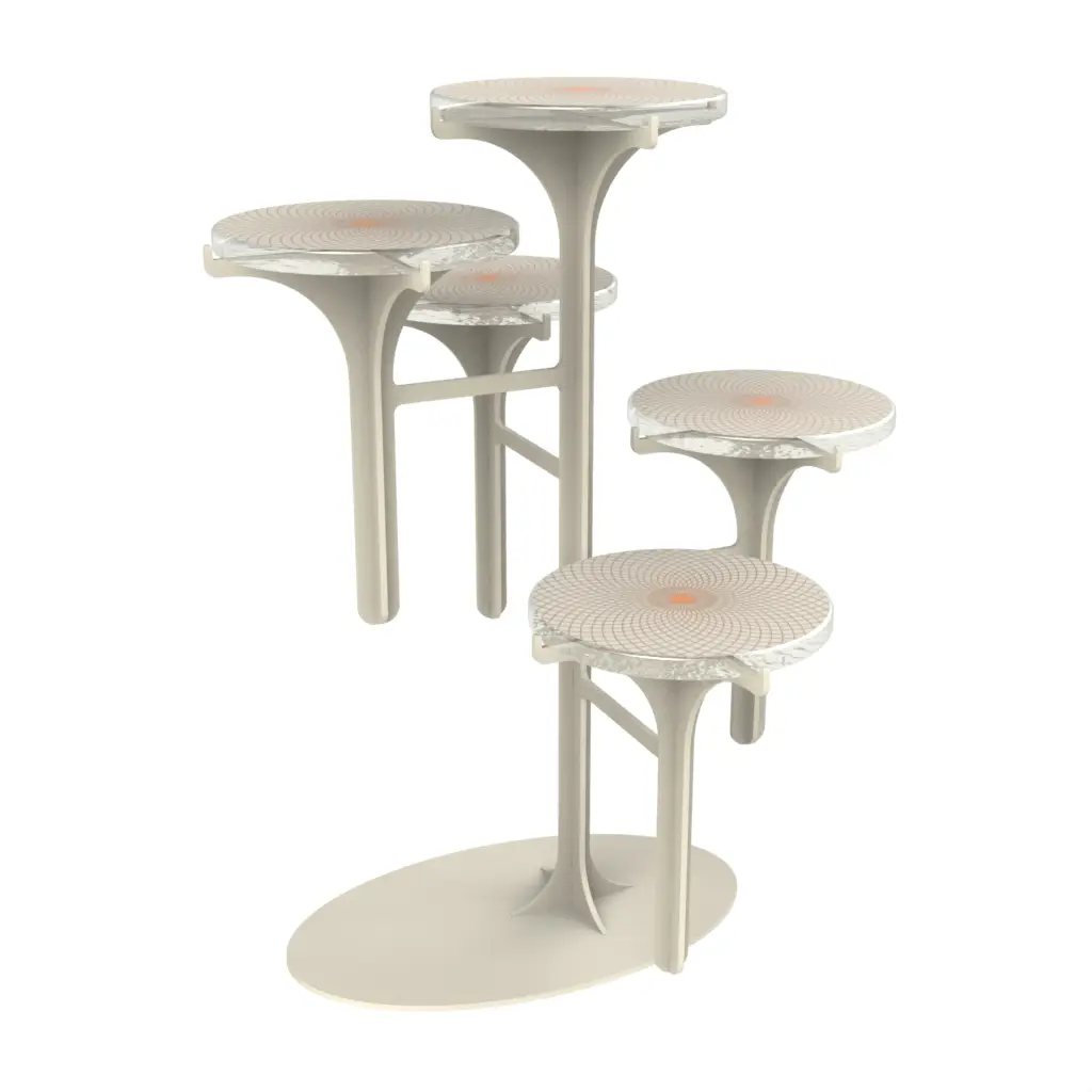 Petit Four Stand in Birch White - Tea Stands - 3/4 View