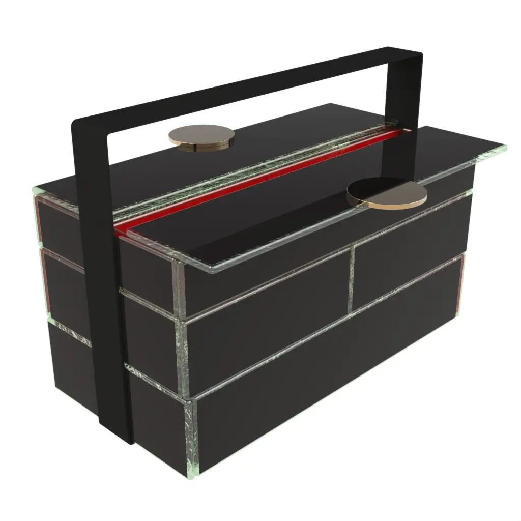 Picnic Bento Box in Black - Specialty Serveware - 3/4 View