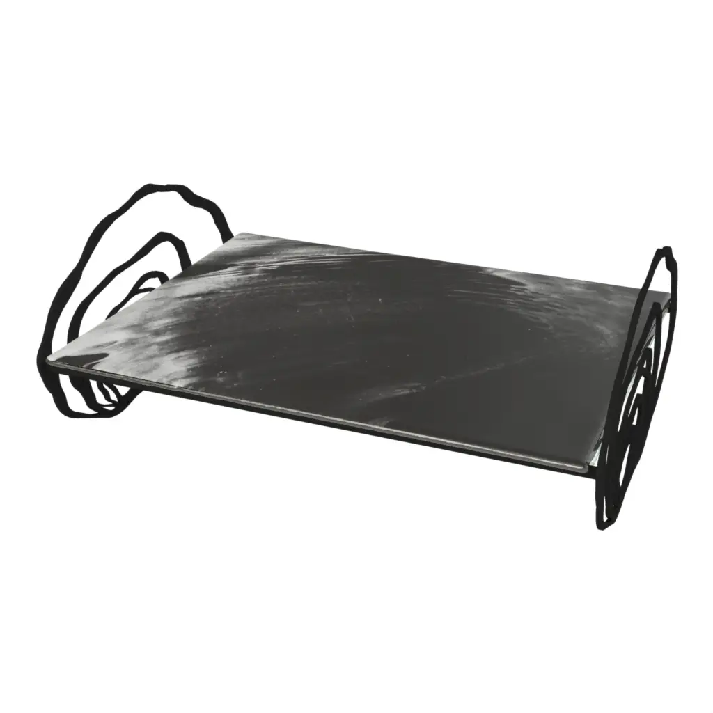 Rectangular Cake Plate in Dark Gray - Cake Stands - 3/4 View