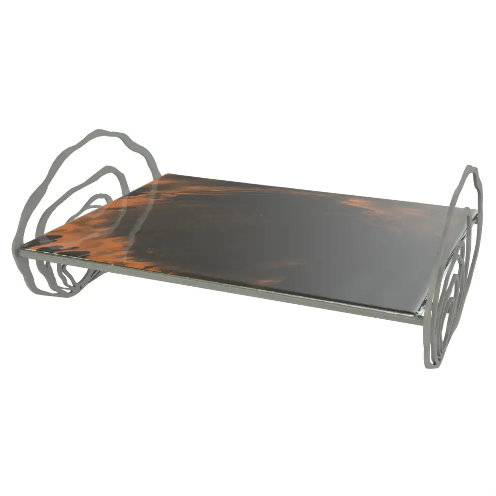 Rectangular Cake Plate in Dark Gray - Cake Stands - 3/4 View