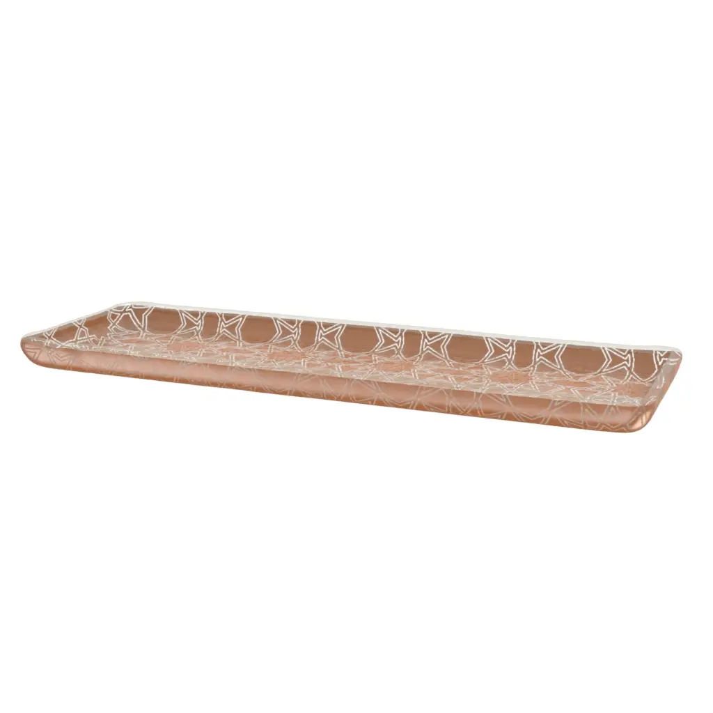 Rectangular Platter In Brown Copper - Buffet Serveware - 3/4 View