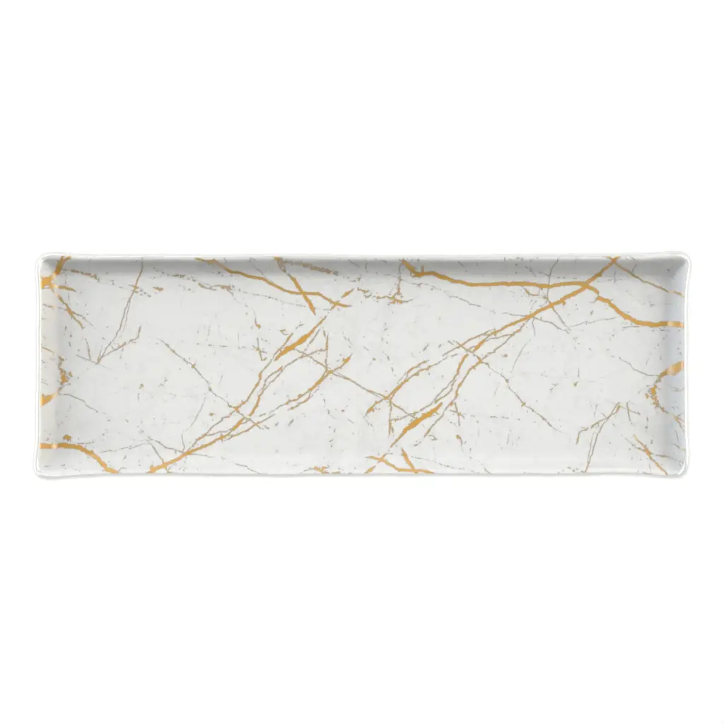 Rectangular Serving Platter in Milk White - Buffet Serveware - 3/4 View