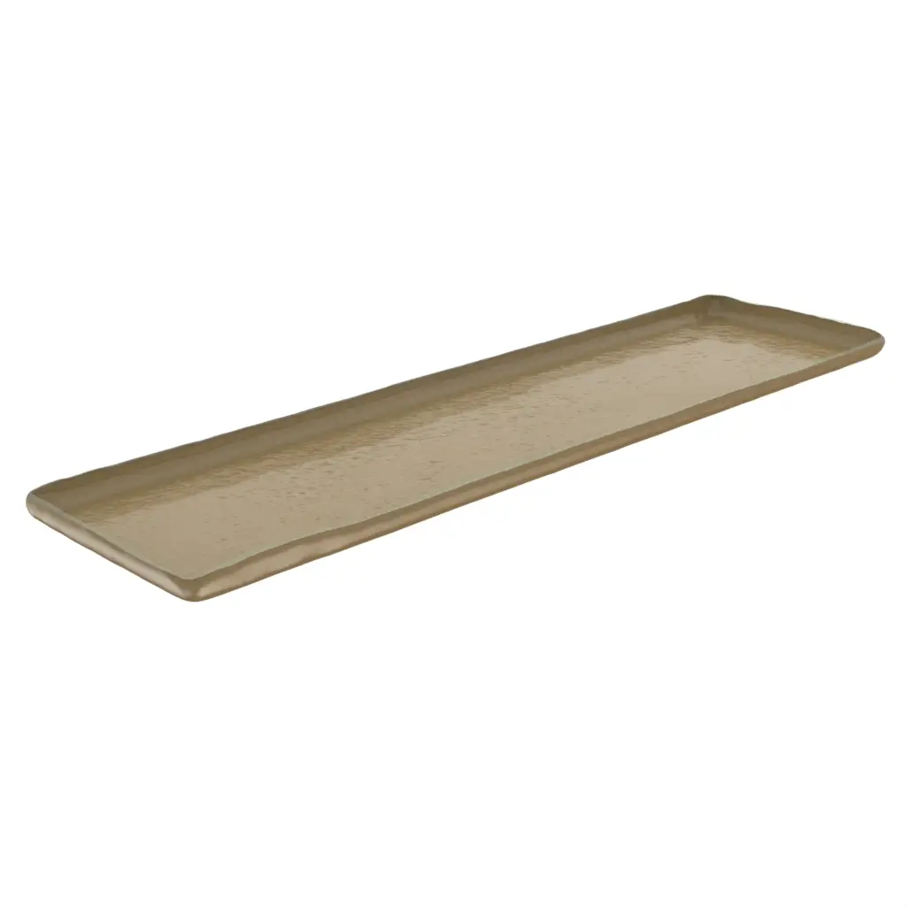 Rectangular Serving Platter in Olive Gray - Buffet Serveware - 3/4 View
