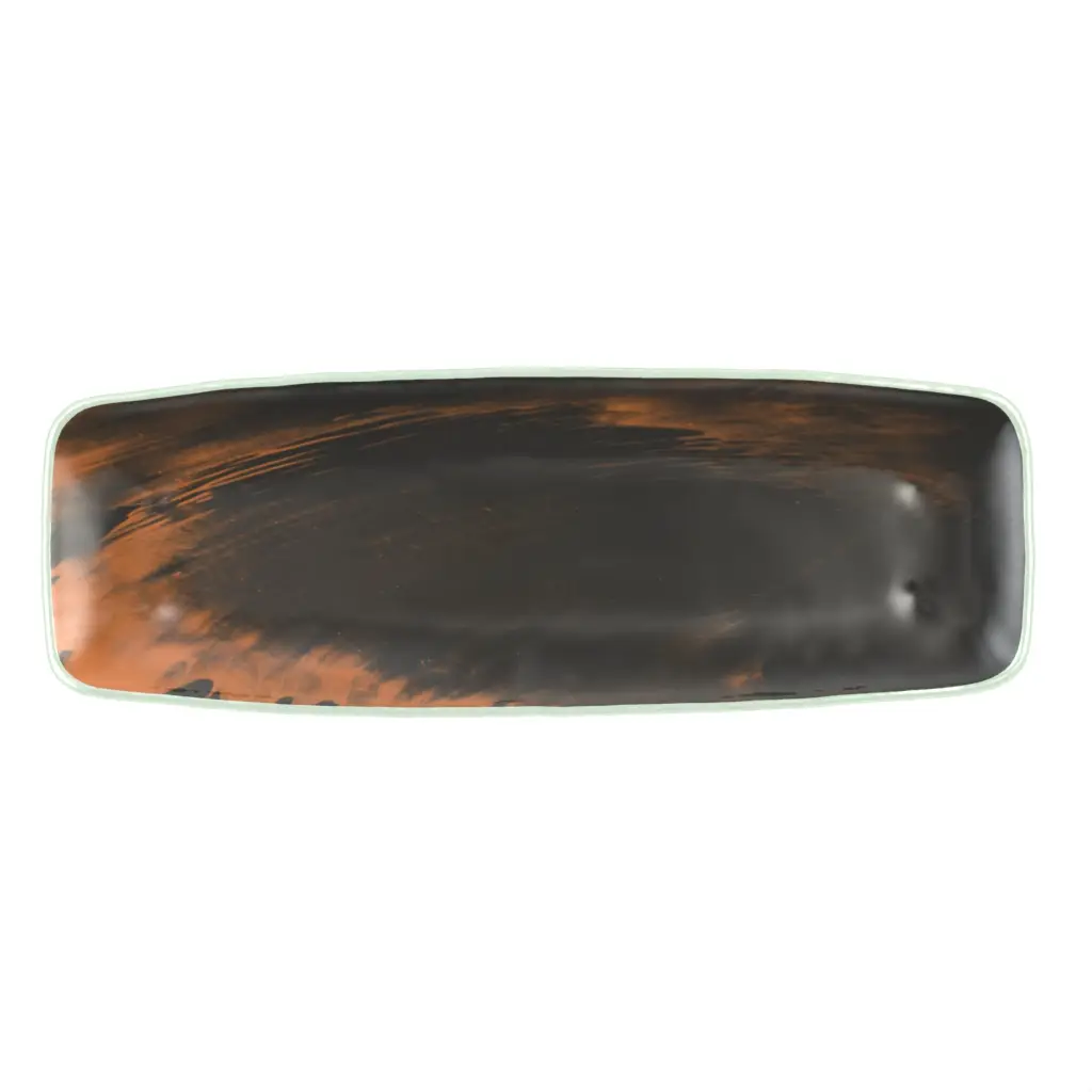 Rectangular Serving Tray in Dark Gray - Serving Dishes - 3/4 View