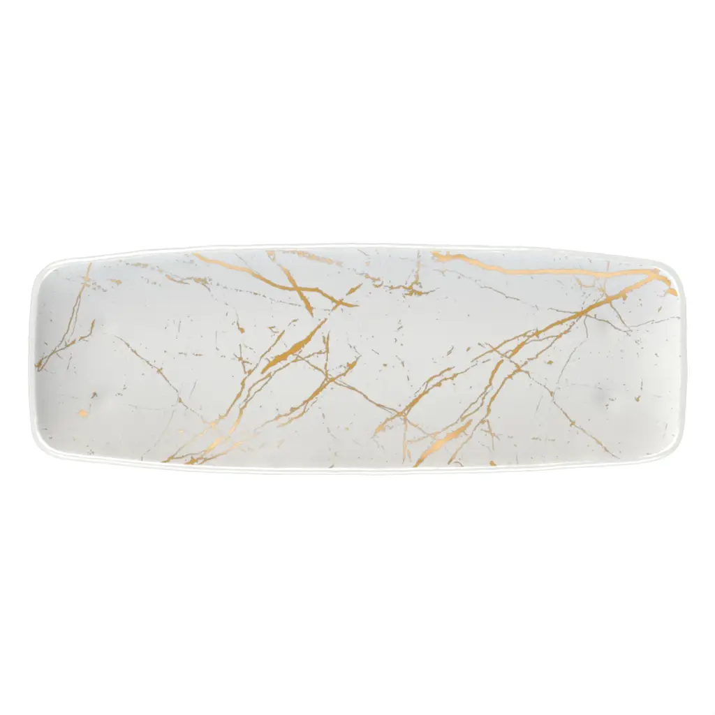 Rectangular Serving Tray in Milk White - Serving Dishes - 3/4 View