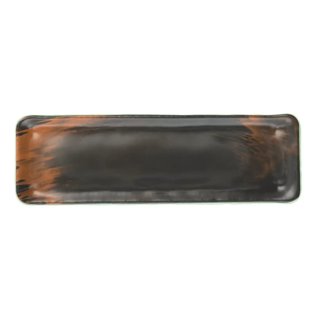 Rectangular Sushi Plate in Dark Gray - Specialty Dinnerware - 3/4 View