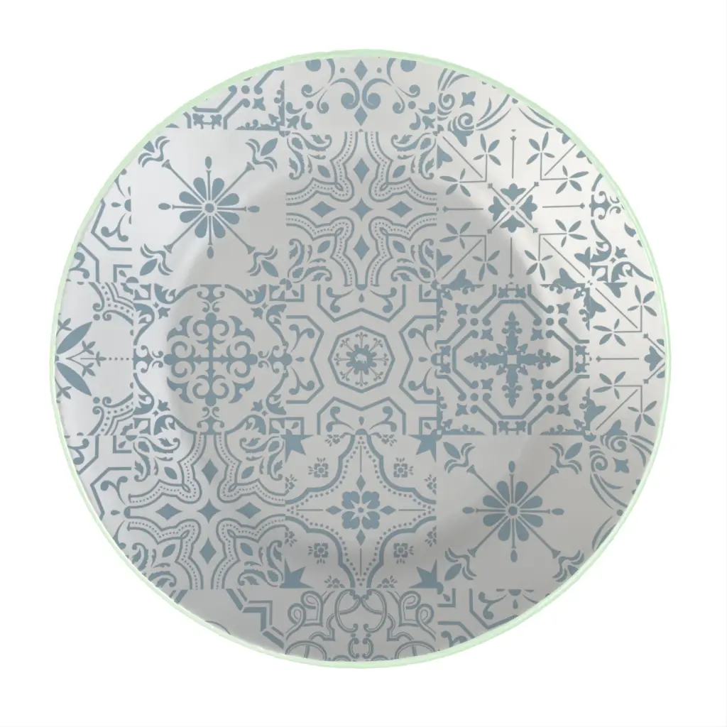 Restaurant Appetizer Plate in Light Silver Gray - Side Plates - 3/4 View