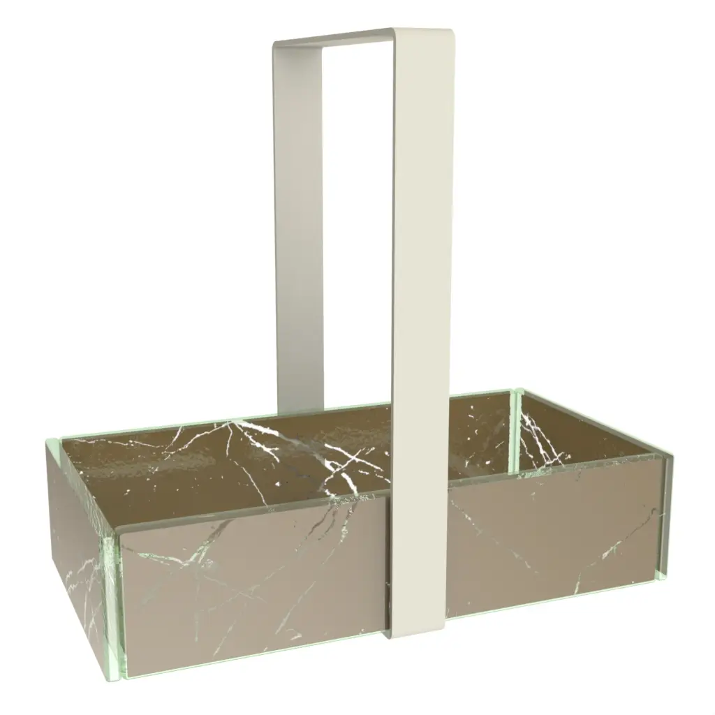 Restaurant Bread Basket in Olive Gray - Table Accessories - 3/4 View
