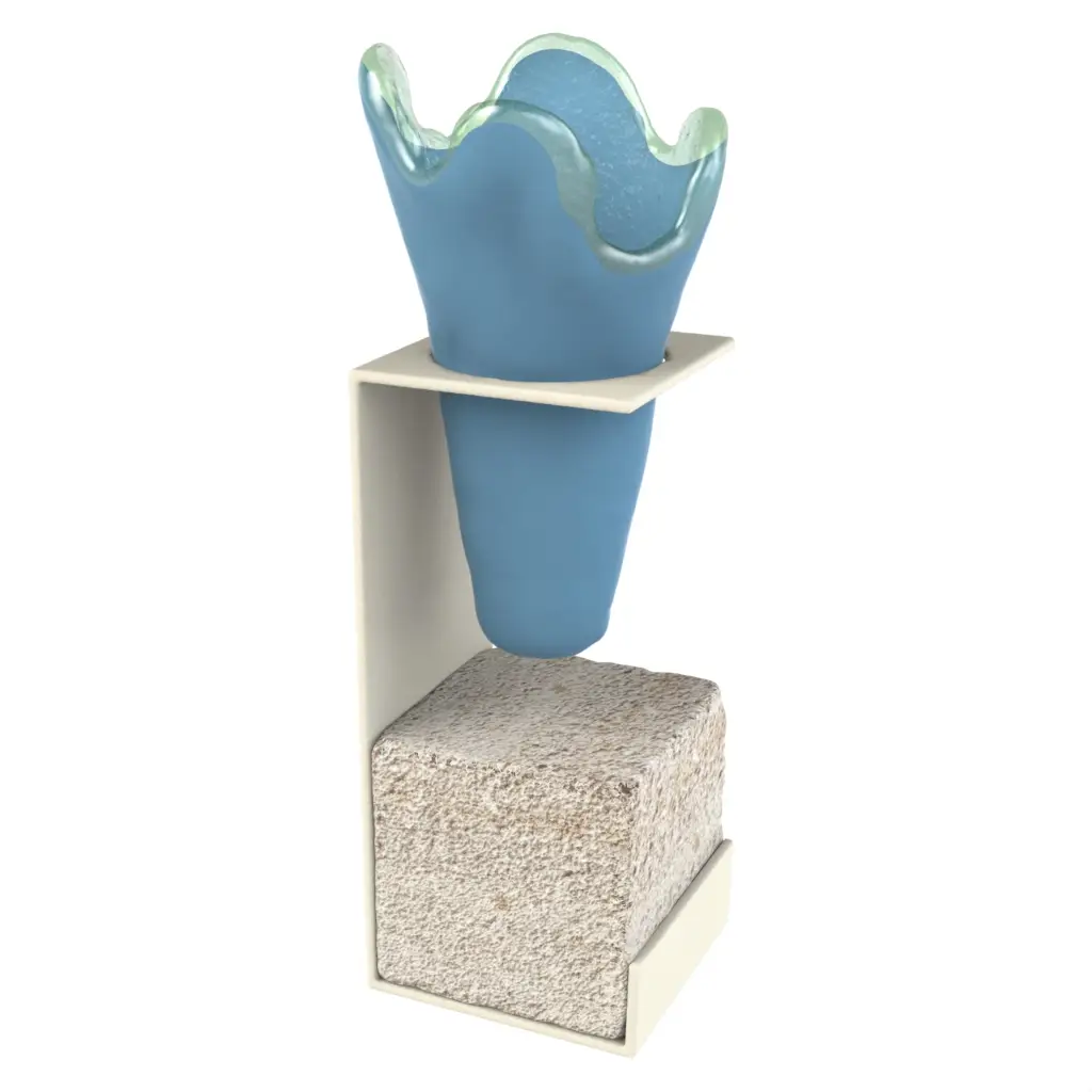Restaurant Bud Vase in Niagara Blue - Table Accessories - 3/4 View