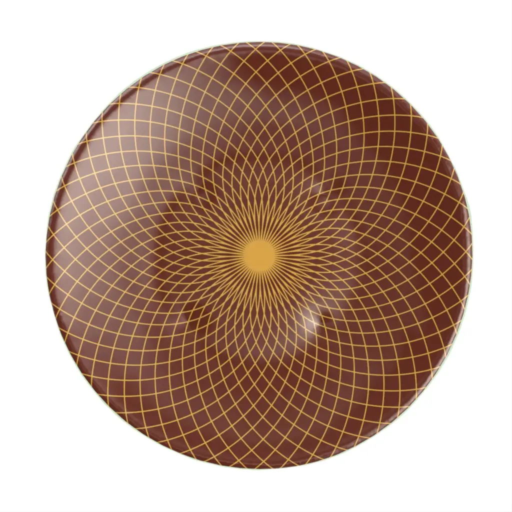 Restaurant Dessert Plate in Cognac Brown - Restaurant Plates - 3/4 View