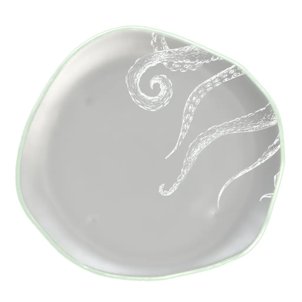 Restaurant Dinner Plate in Light Silver Gray - Restaurant Plates - 3/4 View