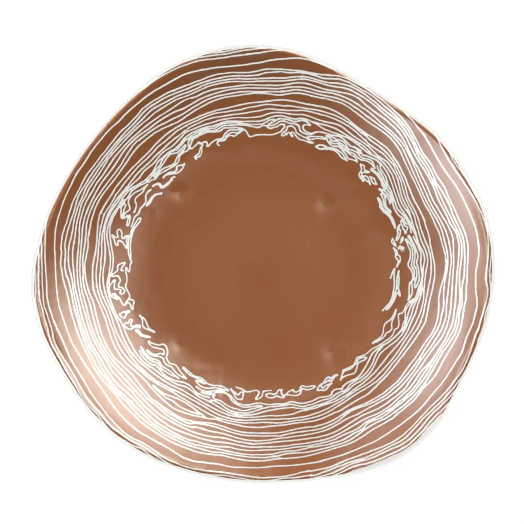 Restaurant Dinner Plate in Brown Copper - Restaurant Plates - 3/4 View