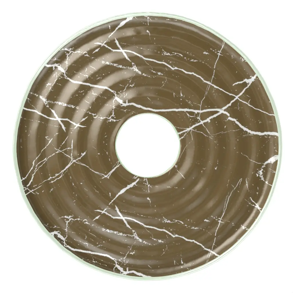 Ripple Plate in Olive Green - Swirl Dinnerware - 3/4 View