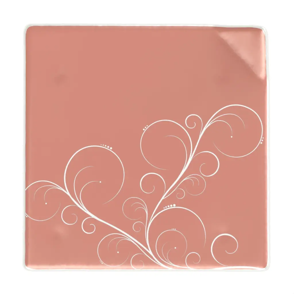 Rose Gold Dessert Plate in Light Salmon Pink - Restaurant Plates - 3/4 View