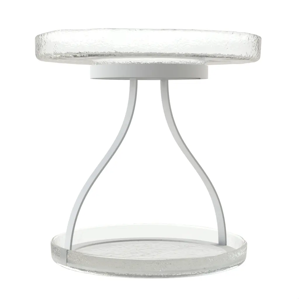 Seafood Tower in Glass With Texture - Specialty Serveware - 3/4 View