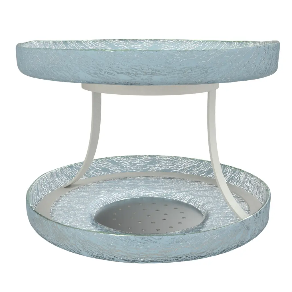 Seafood Tower Set - Specialty Serveware | MyGlassStudio - 3/4 View