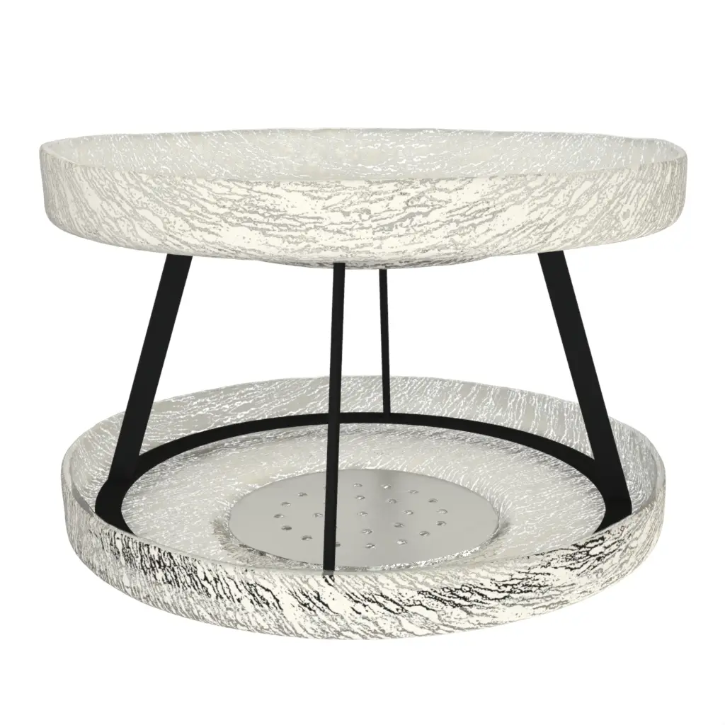 Seafood Tower Set in Birch White - Specialty Serveware - 3/4 View