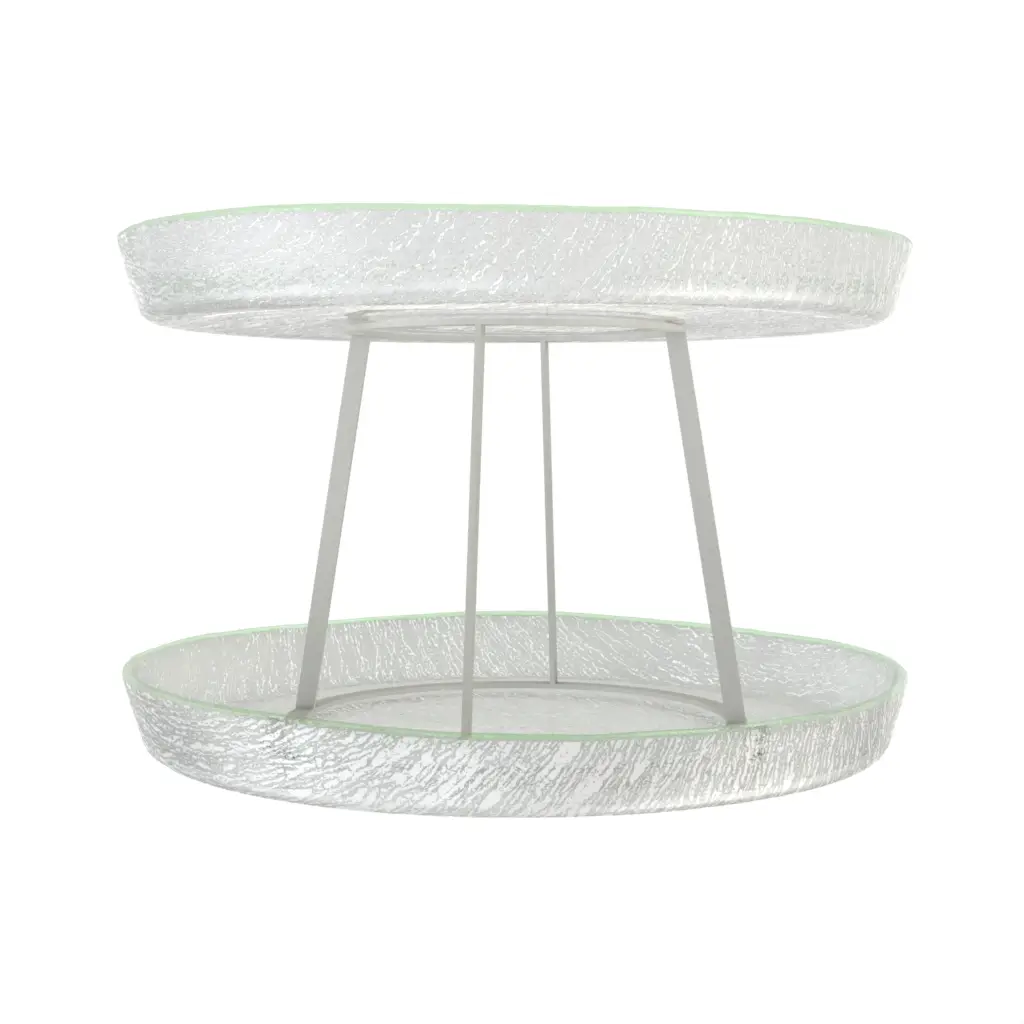 Seafood Tower Tray in Light Silver Gray - Specialty Serveware - 3/4 View