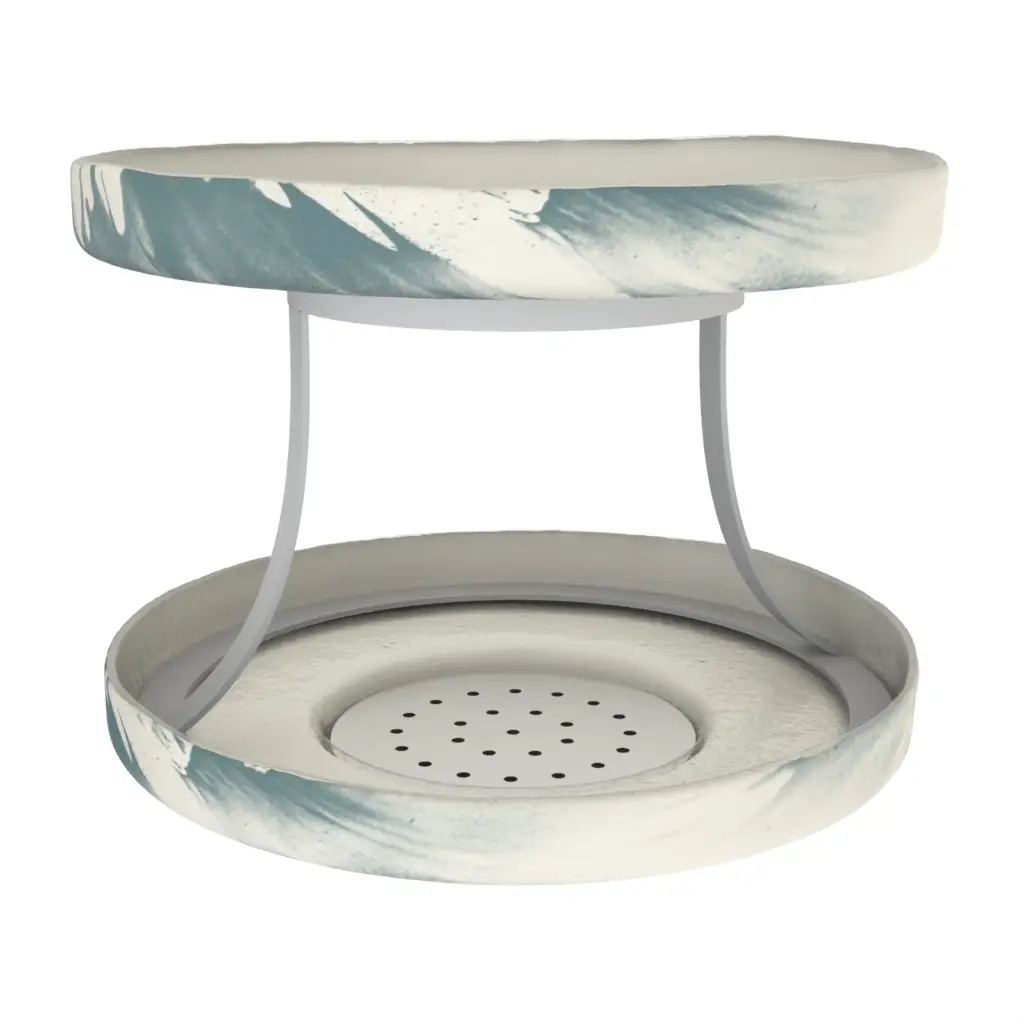 Seafood Tower Trays - Specialty Serveware | MyGlassStudio - 3/4 View