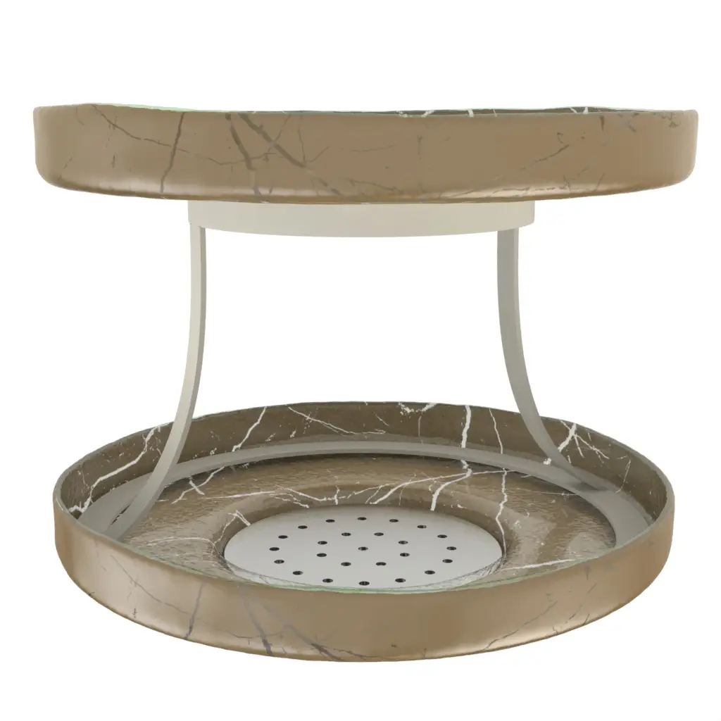 Seafood Tower Trays - Specialty Serveware | MyGlassStudio - 3/4 View