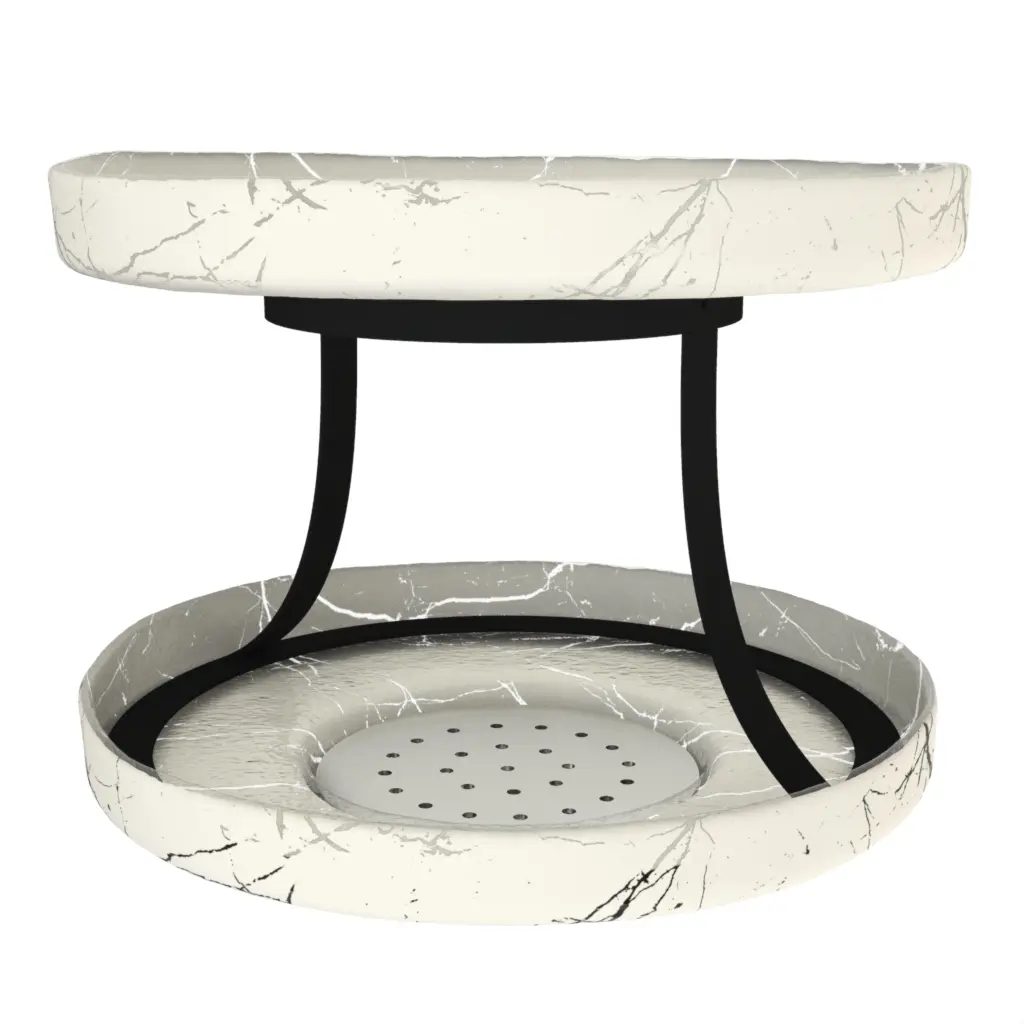 Seafood Tower Tray in Birch White - Specialty Serveware - 3/4 View