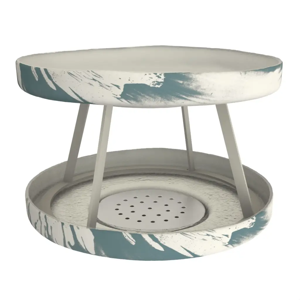 Seafood Tower Trays - Specialty Serveware | MyGlassStudio - 3/4 View