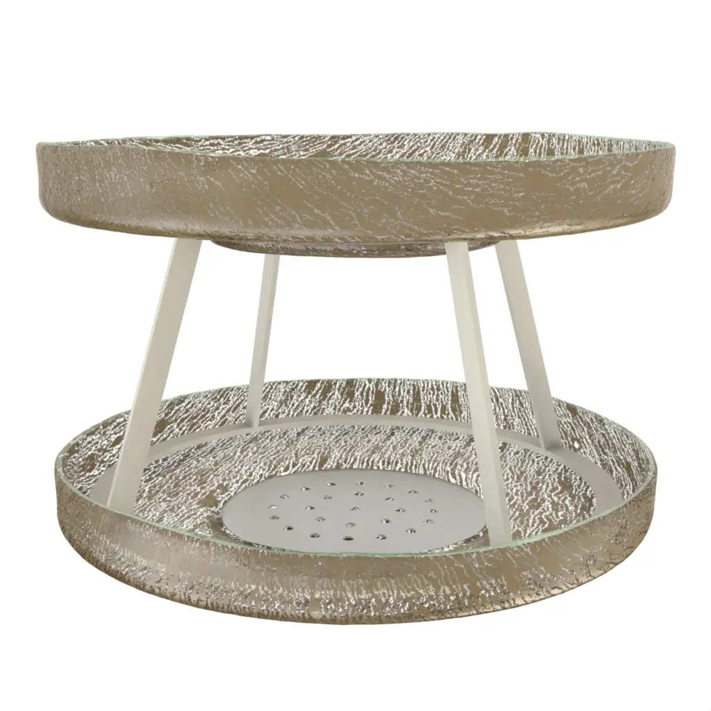 Seafood Tower Trays - Specialty Serveware | MyGlassStudio - 3/4 View
