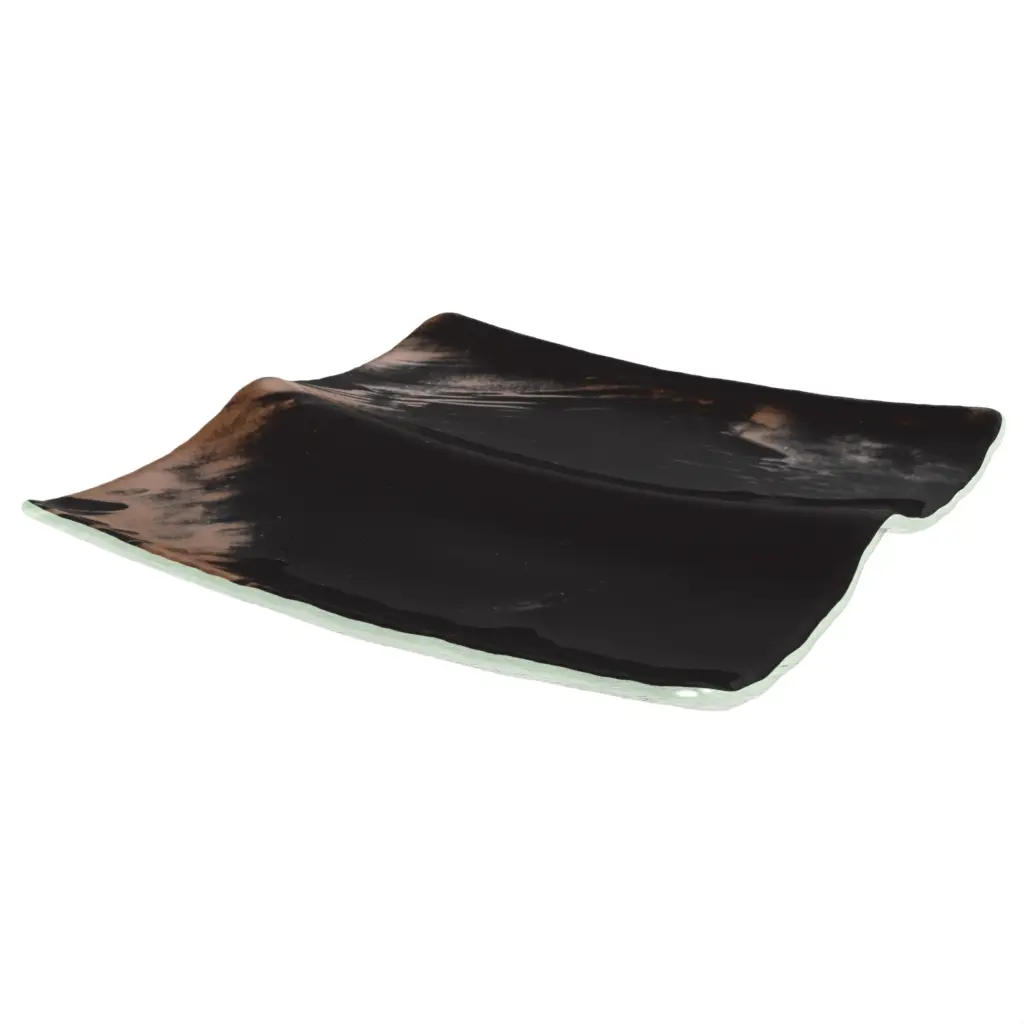 Sectioned Serving Tray in Black - Serving Dishes - 3/4 View
