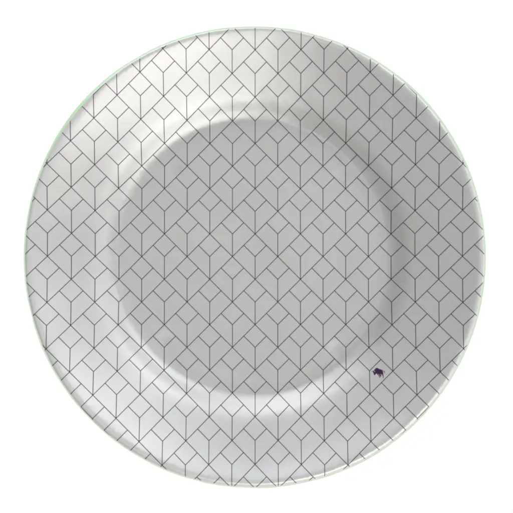 Silver Charger Plate in Light Silver Gray - Fine Dining Tableware - 3/4 View