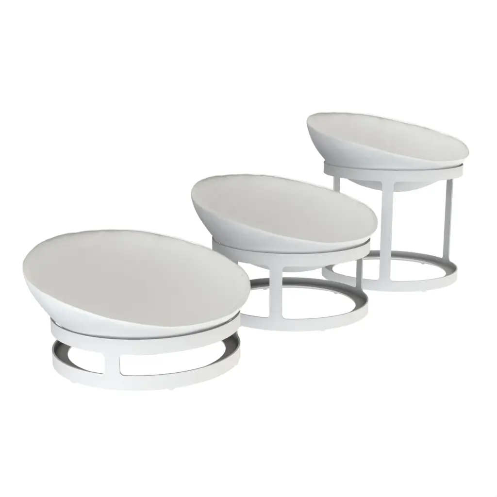 Slanted Bowl in Milk White - Slanted Bowls and Plates - 3/4 View
