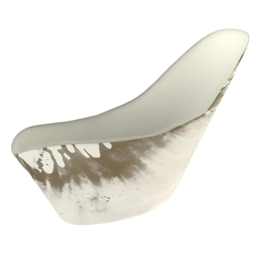 Slanted Serving Bowl in Birch White - Slanted Bowls and Plates - 3/4 View
