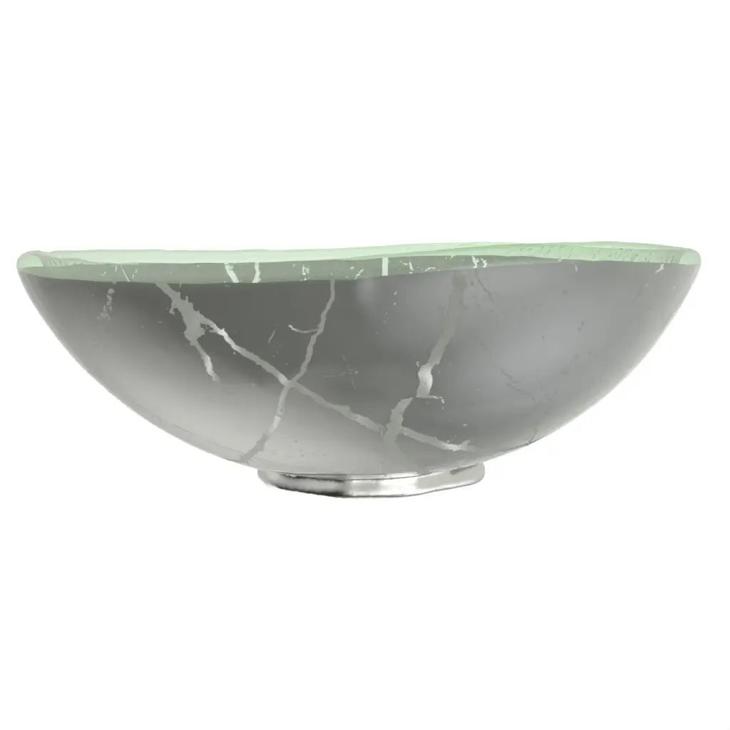Small Footed Bowl in Dark Silver Gray - Welcome Amenities - 3/4 View