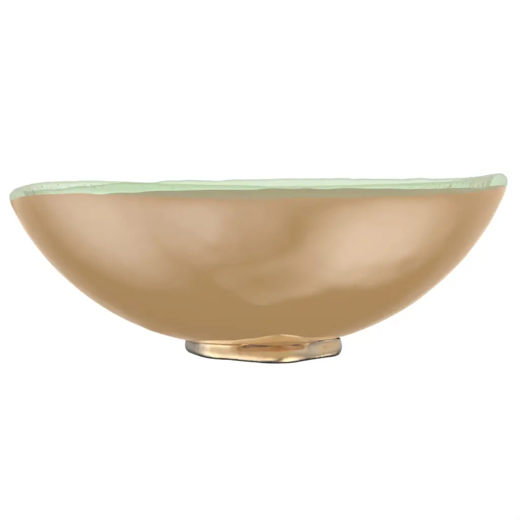 Small Footed Bowl in Old Gold - Welcome Amenities - 3/4 View