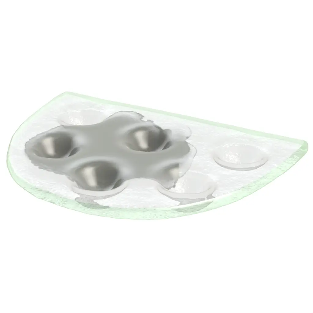 Snail Plate in Dark Silver Gray - Specialty Dinnerware - 3/4 View
