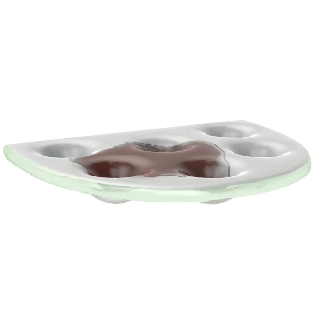 Snail Plate in Light Silver Gray - Specialty Dinnerware - 3/4 View