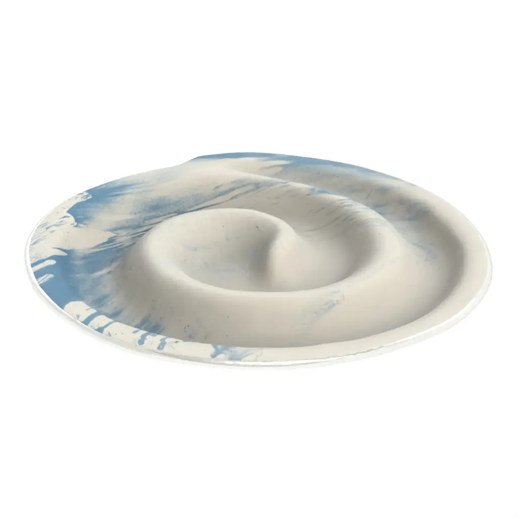 Spiral Dish in Niagara Blue - Sharing Platters and Plates - 3/4 View