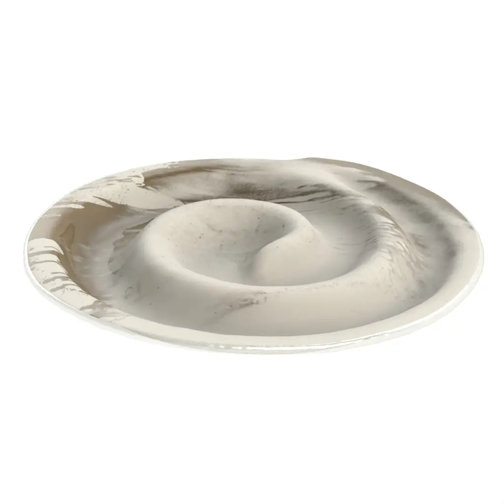 Spiral Serving Dish in Olive Gray - Sharing Platters and Plates - 3/4 View