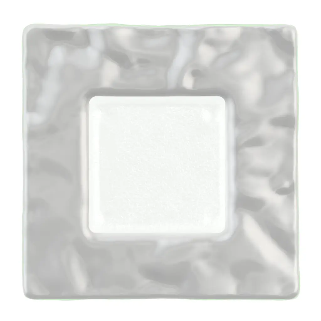 Square Charger Plate in Light Silver Gray - Fine Dining Tableware - 3/4 View